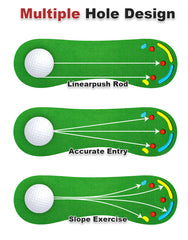3M Golf Putting Mat Practice Training Indoor Outdoor Portable Slope Balls