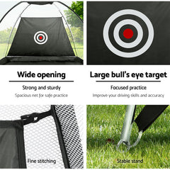 Portable Golf Practice Net Hitting Driving Chipping Target Training Aid Mat