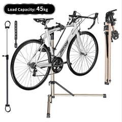 Adjustable Alloy Bike Repair Bicycle MTB Maintenance Rack Home Mechanic Work Stand w Tray