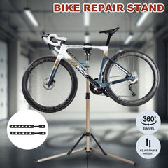 Adjustable Alloy Bike Repair Bicycle MTB Maintenance Rack Home Mechanic Work Stand w Tray