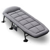 Folding Foldable Portable Camping Bed Cot Recliner Chair Beach Single Outdoor Stretcher - greyy