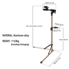 Adjustable Alloy Bike Repair Bicycle MTB Maintenance Rack Home Mechanic Work Stand w Tray