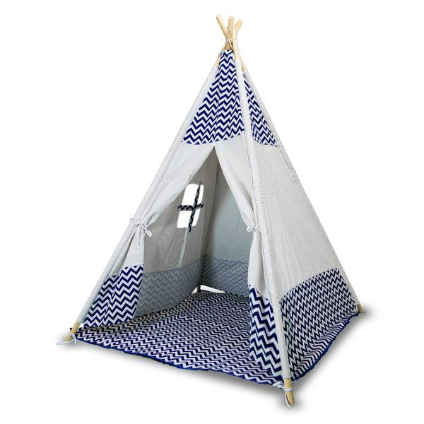 Giant Cotton Canvas Kids Teepee Children Pretend Play Tent Indoor Outdoor Party 