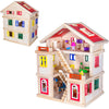 Wooden 3 Level DIY Dolls Doll House Girls Kids Pretend Play Toys Furniture Set Kit