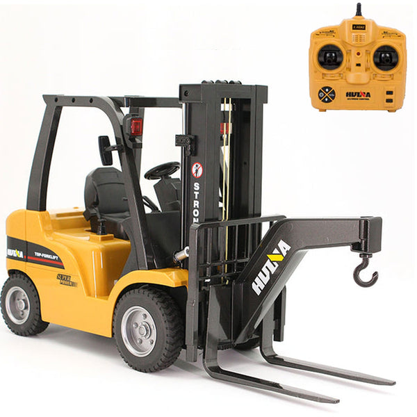 Huina 1/10 RC 8CH ForkLift Excavator Industrial Construction Engineering Vehicle Truck Kids Adult Toys alloy