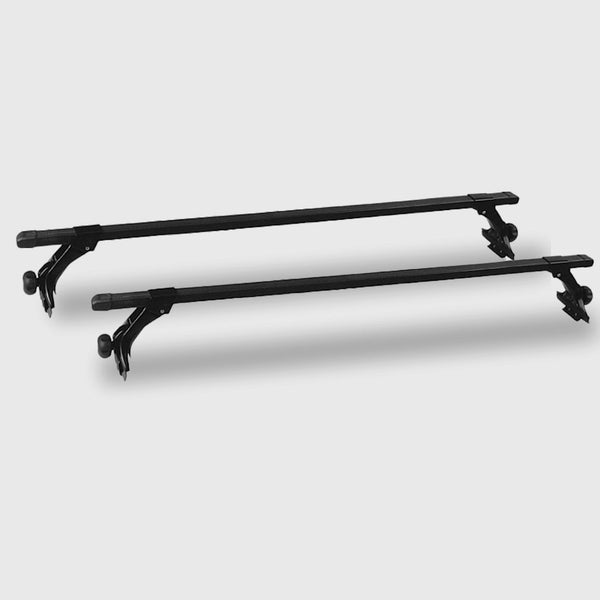 120cm Universal Rain Gutter Car Roof Rack Cross Bars Black Adjustable Brackets